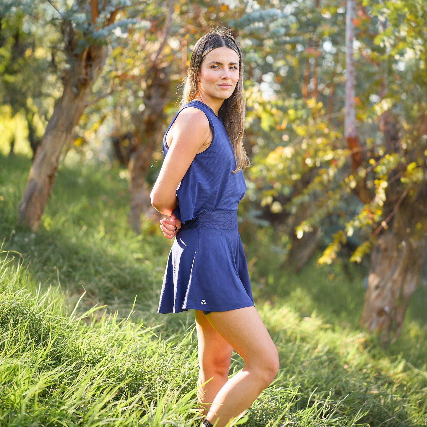 Falda Olas Azul Marino