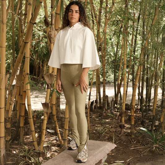 Legging Flare Nebula Khaki