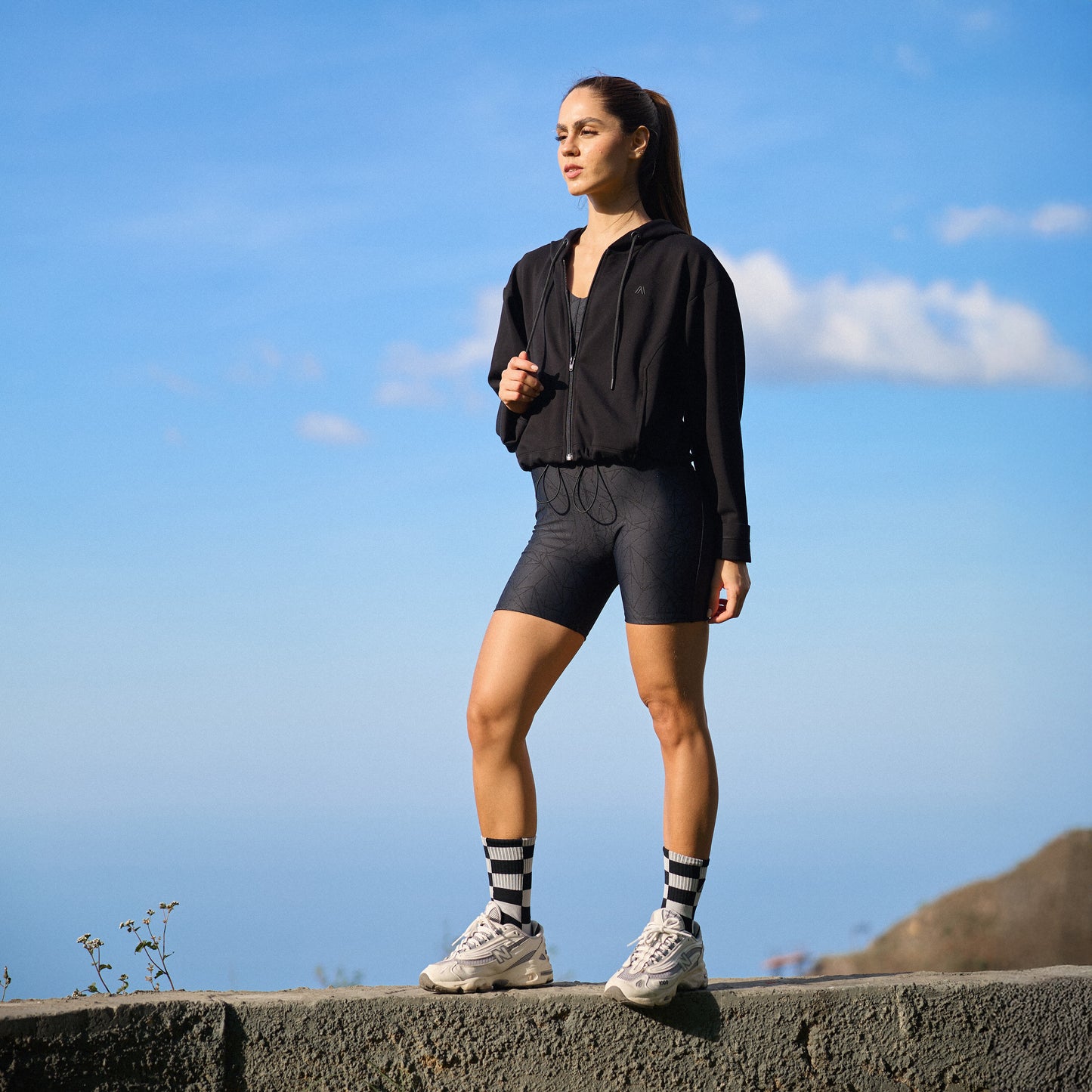 Enterizo Abierto Nebula Negro