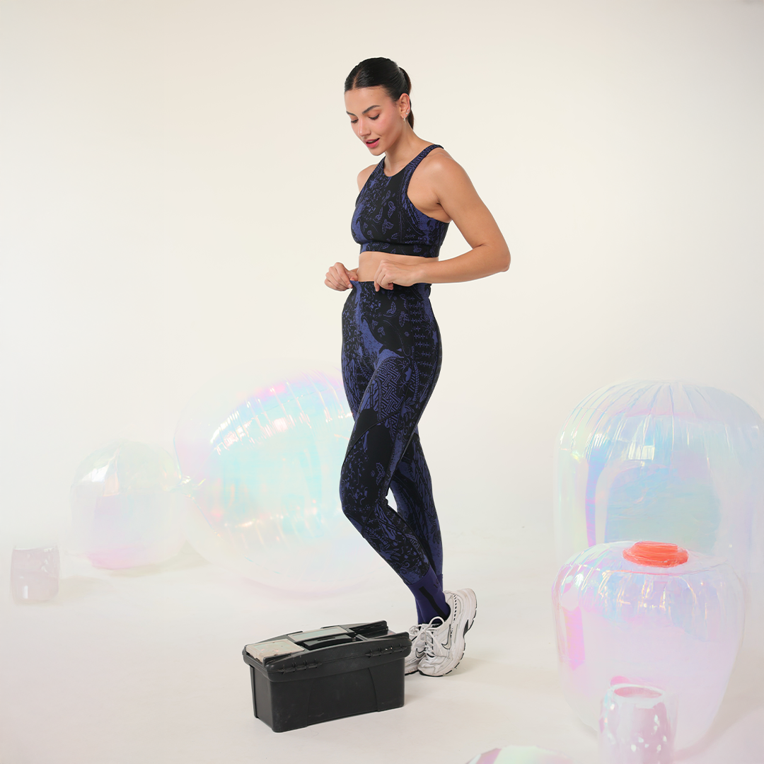 Legging Rastro Con Detalle Negro