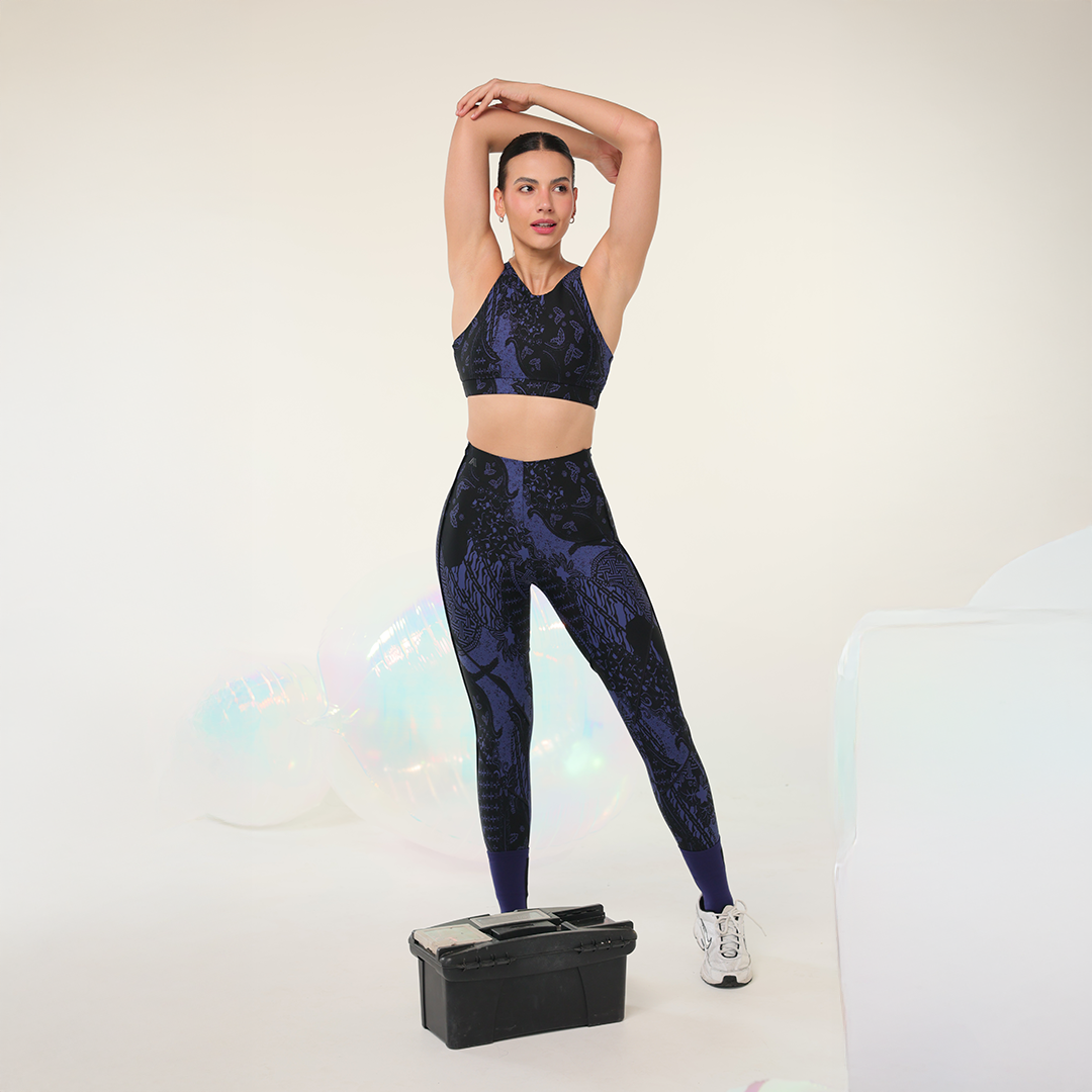 Legging Rastro Con Detalle Negro