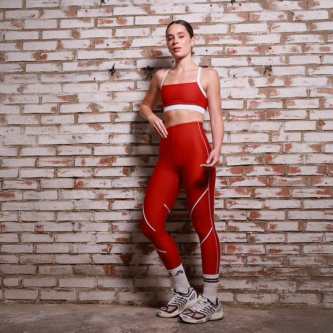 Legging Magma con Detalle Blanco