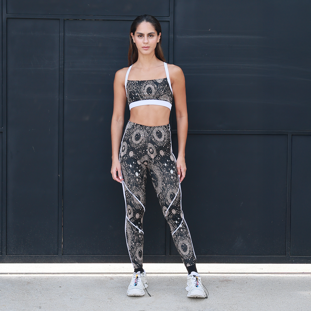 Legging Sideral con Detalle Blanco