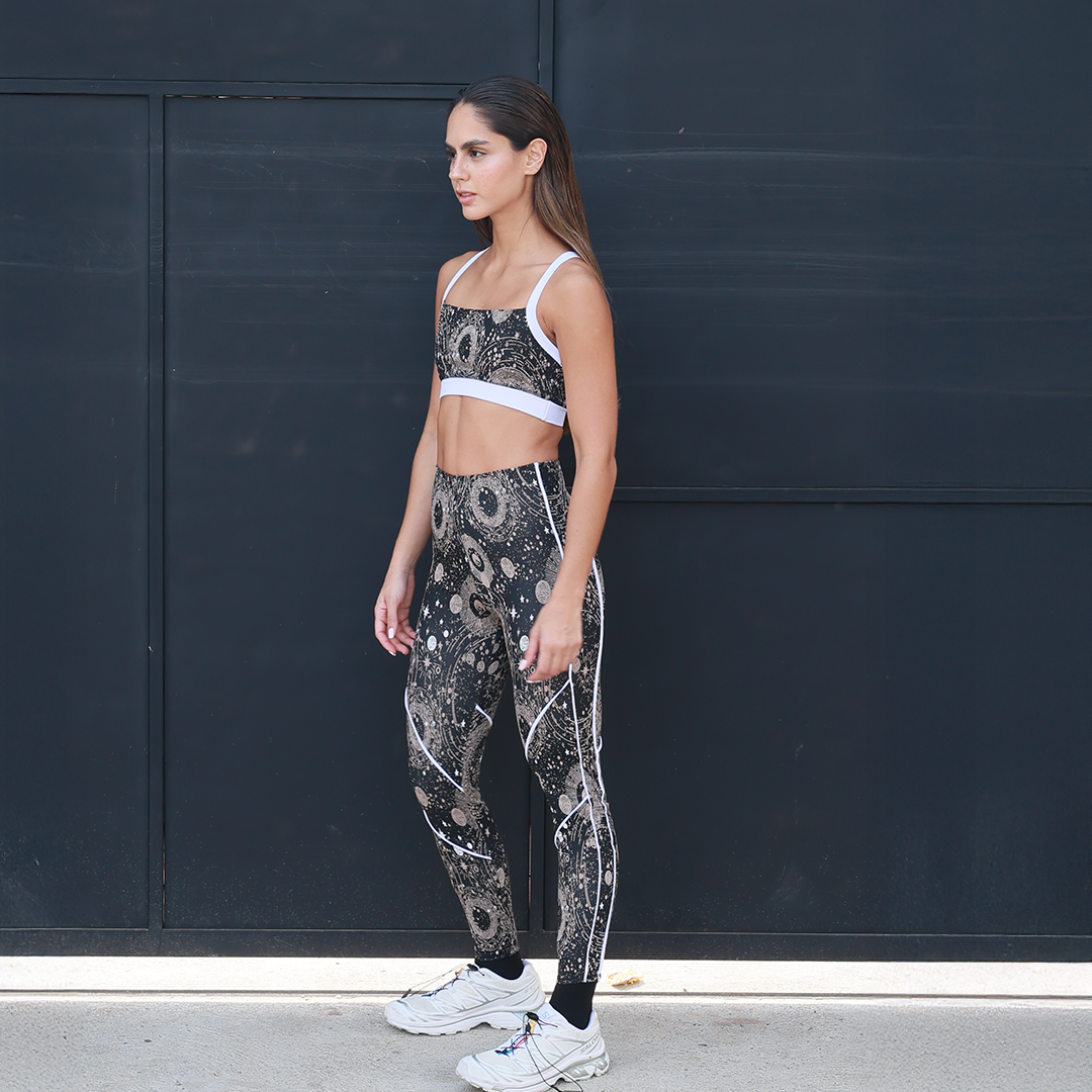 Legging Sideral con Detalle Blanco